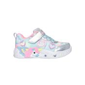 Skechers Girls Unicorn Charmer Light-Up Trainers Silver/Multi image