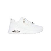 Skechers Girls Uno Gen1 Trendy Jewels Runners – White/Gold image