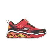 Skechers Mega-Scene Meteor Lights Boys Light-Up Trainers Red/Black image