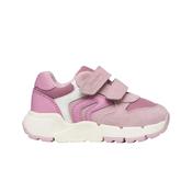 GEOX GIRLS SHOE/TRAINER - FLEXYPER - B656NA - ROSE/DARK PINK