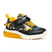 GEOX BOYS RUNNERS - J CIBERDRON - J56LBC - BLACK/YELLOW