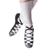 Goleen Irish Dancing Loop Pumps – Black Leather image