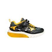 GEOX BOYS RUNNERS - J CIBERDRON - J56LBC - BLACK/YELLOW
