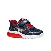 GEOX BOYS lLIGHT UP RUNNERS - J CIBERDRON - J65LBC - NAVY/RED