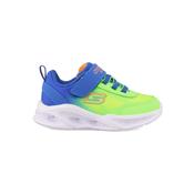 Skechers Boys Meteor Lights Krendox Light-Up Trainers Blue Lime