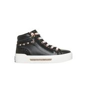 Skechers Aura LX Girls High-Top Ankle Boots Black/Rose Gold