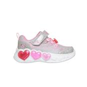 Skechers Enchanted Heart Lights Girls Light-Up Trainers Silver/Multi image