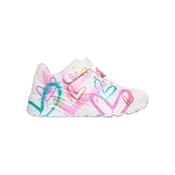 Skechers Girls Uno Lite Heart Status Runners – White/Multi image