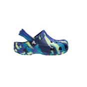 CROCS CLASSIC MARBLED CLOG - NAVY/TURBO TEAL