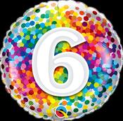 Rainbow Confetti Age Balloon image
