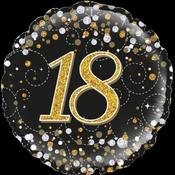 Black &amp;amp; Gold Age Balloon image