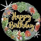 Tropical Happy Birthday Balloon image