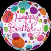 Polka Dot Happy Birthday Balloon image