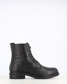 Cinders Edit Laced Leather Ankle Boot Black image