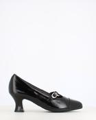Pitillos T-Bar Patent Shoe Black