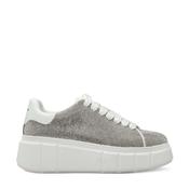 Tamaris Platform Trainer Rhinestone Silver Comb