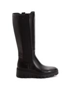 Tamaris Wedge Knee High Black Leather image