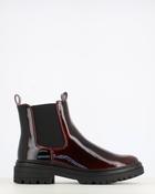 Claudia Ghizzani Patent Chelsea Boot Bordeaux