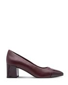 Marco Tozzi Block Heel Court Bordeaux Comb