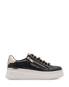 Marco Tozzi Flatform Zip Trainer Black Comb image