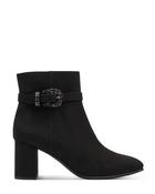 Marco Tozzi Block Heel Buckle Ankle Boot Black image