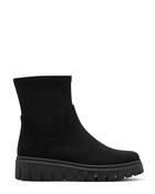 Marco Tozzi Low Wedge Sock Boot Black