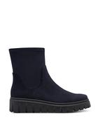 Marco Tozzi Low Wedge Sock Boot Navy image