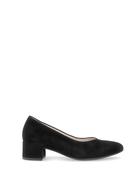 Gabor Classic Block Heel Court Black Suede image