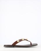 Porronet Leather Toe Post Studs Moka
