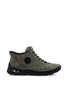 Rieker Laced Ankle Boot Moss Green