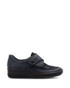 Rieker Velcro Wedge Shoe Navy Comb image