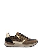 Rieker Laced Trainer Gold Beige Leo