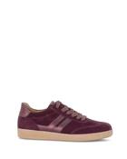 Gabor Laced Suede Classic Trainer Mulberry image