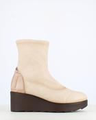 Jose Saenz High Wedge Stretch Ankle Boot Beige image