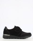 Waldlaufer Ramona Velcro Shoe Black Suede