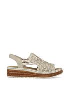 Rieker Natural Weave Sandal Beige/Silver