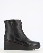 Jose Saenz High Wedge Front Zip Ankle Boot Black image