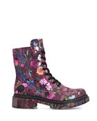Rieker Chunky Laced Ankle Boot Floral Multi image