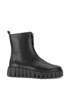 Gabor Front Zipper Leather Ankle Boot Black image