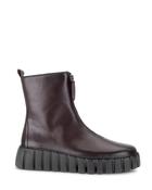 Gabor Front Zipper Leather Ankle Boot Bordo image