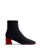 Gioseppo Fabric Ankle Boot Black Red image