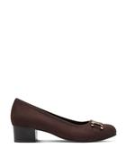 Jana Classic Block Heel Court Mocca image