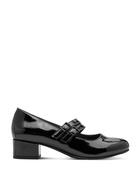 Jana Low Heel Mary Jane Black Patent image