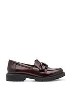 Jana Classic Buckle Loafer Patent Bordeaux