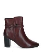Caprice Leather High Heel Ankle Boot Bordeaux Nappa image