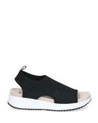 Caprice Sparkle Knit Sandals Black