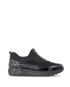 Remonte Stretch Front Zipper Shoe Black