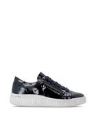 Remonte Classic Zip Trainer Navy Patent