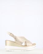 Cinders Edit Criss Wedge Sandal Soft Gold image