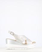 Cinders Edit Criss Wedge Sandal Soft Silver image